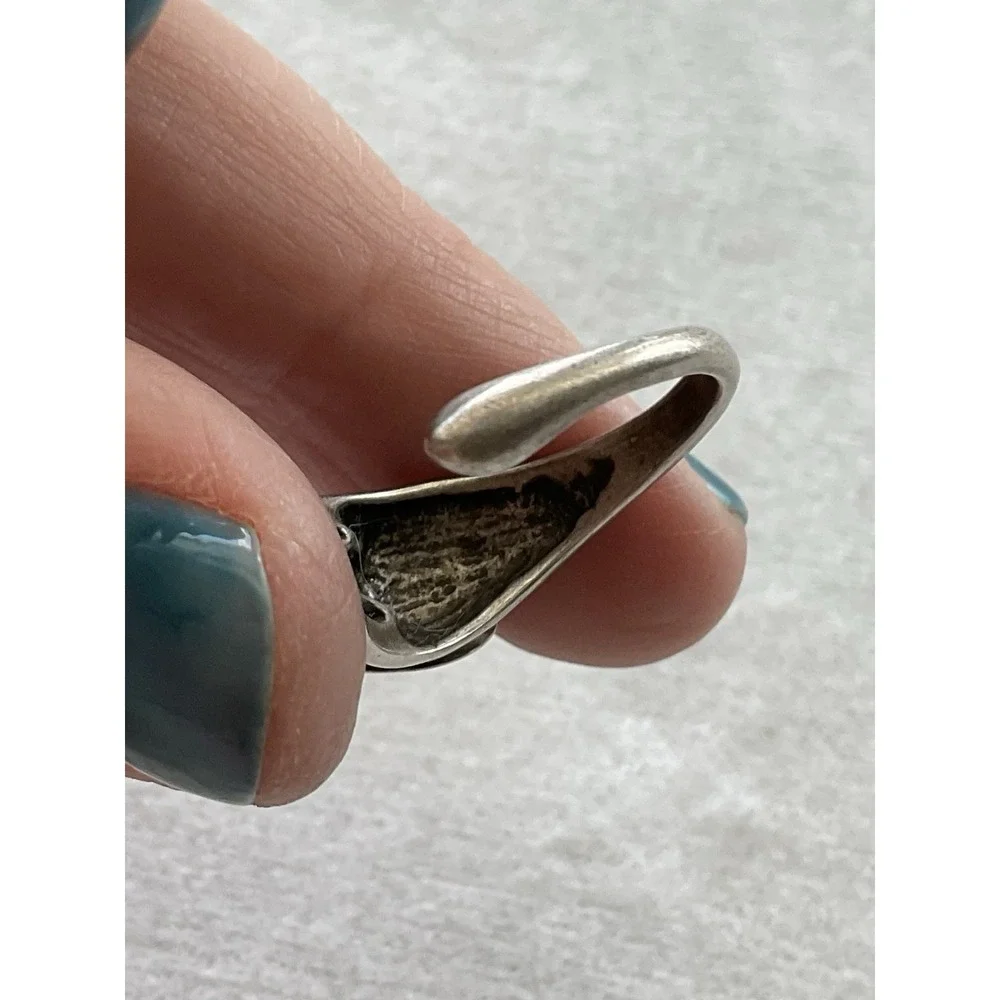 sterling silver wrap ring Sculpted Wrap Ring  Size 9 Vintage Estate Jewelry